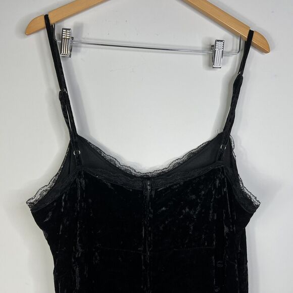 Daisy Street Sexy Black Velvet Maxi Slip Dress Whimsygoth Witchy Bohemian Sz 2X - Picture 8 of 12
